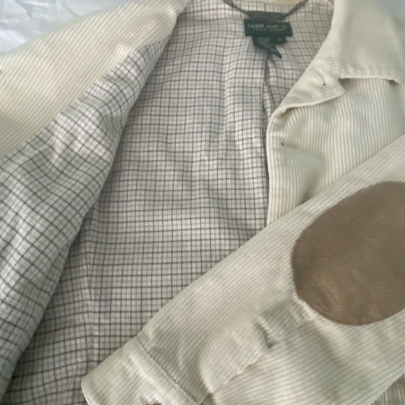Ralph Lauren Jeans Cream Corduroy Jacket with elbow patches - Picture 3 of 4